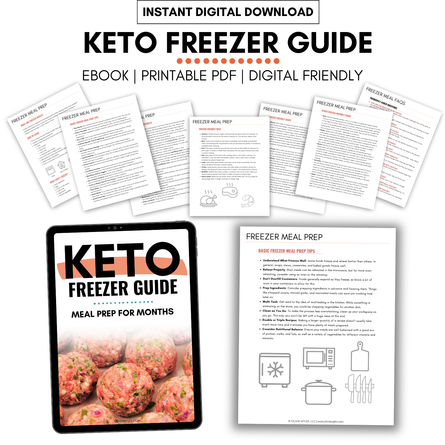 Keto Freezer Meal Prep eBook (14 Pages)