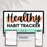 Mockup of Healthy Habit Tracker with shade tree behind it