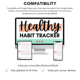 Mockup of Healthy Habit Tracker discussing compatibility with technology