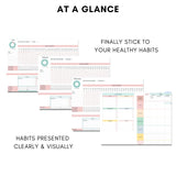 Mockup of Healthy Habit Tracker showing 4 tabs at a glance