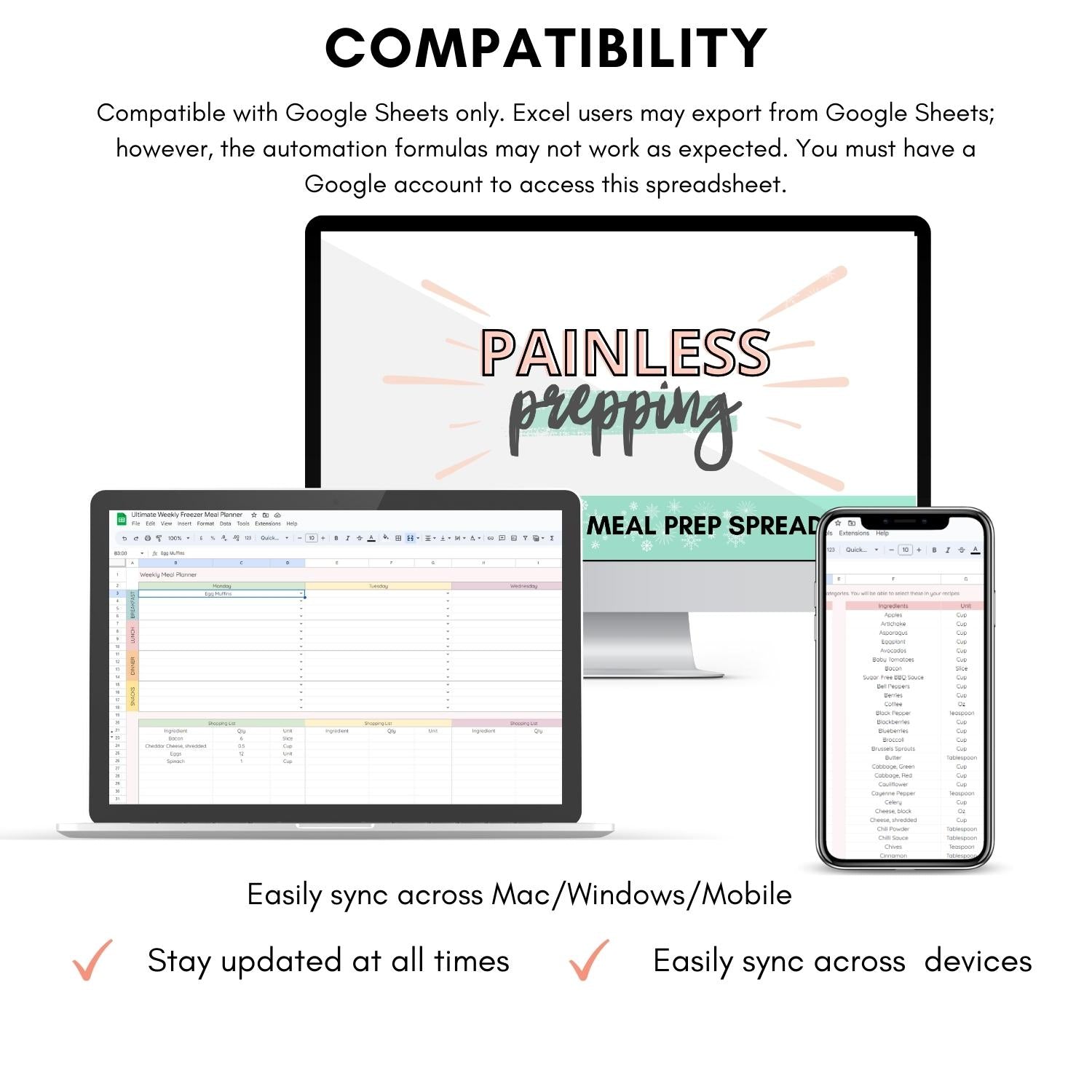 Painless Prepping: Ultimate Freezer Meal Prep Spreadsheet