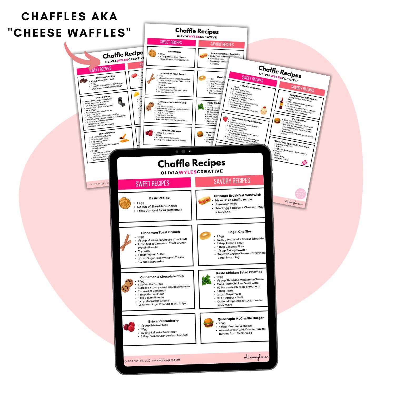 Quick + Easy Keto Chaffle Recipe Sheets quick-easy-keto-chaffle-recipe-sheets