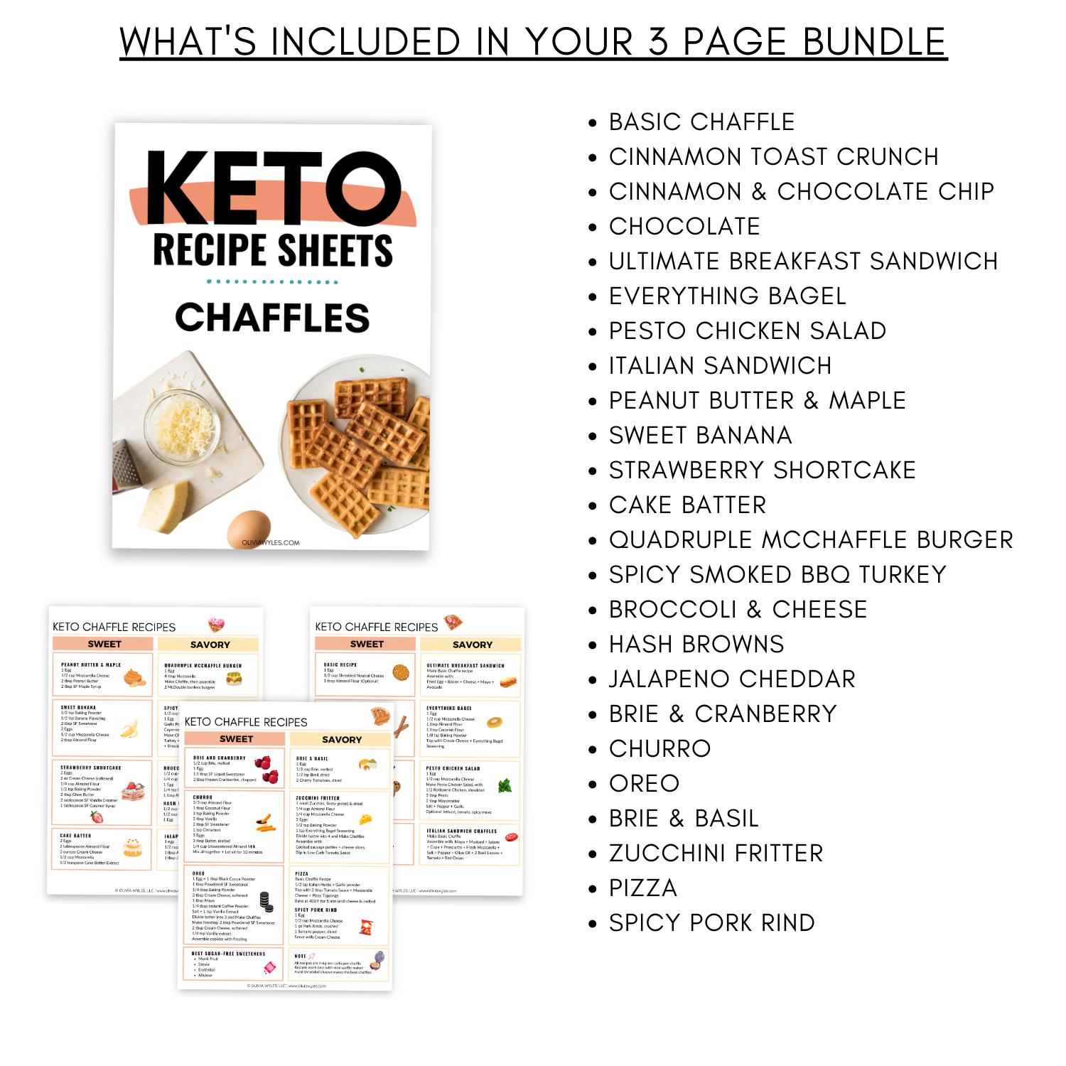 quick-easy-keto-chaffle-recipe-sheets for Free Printable Chaffle Cheat Sheet Quick + Easy Keto Chaffle Recipe Sheets for Free Printable Chaffle Cheat Sheet