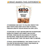 Mockup of Keto Fat Bombs Printable showing the features that makes it different than other products