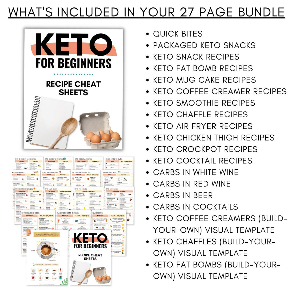 Keto for Beginners Recipe Cheat Sheets 5 Keto for Beginners Recipe Cheat Sheets 5